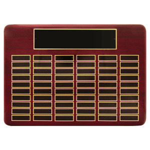 Rosewood Piano Perpetual Plaque with Black Brass Plates