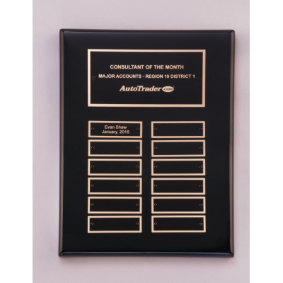 Black Piano Finish Perpetual Plaque