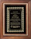 Genuine Walnut Plaque w/ Black Velour