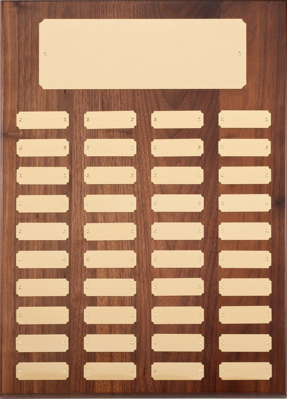 WALNUT PERPETUAL 14X20" WITH 40 GOLD PLATES
