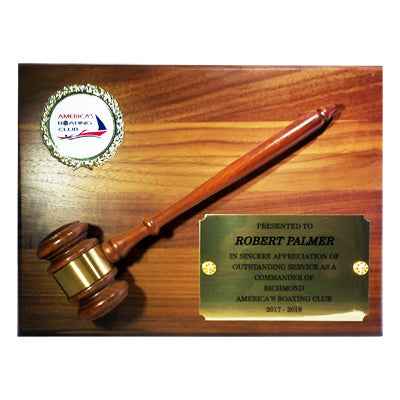 Past Commander Gavel Plaque