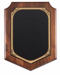 Genuine Walnut Plaque Black Brass Engraving Plate