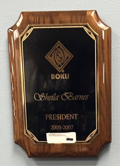 Custom - 8x10" Walnut with Black & Gold Engraving