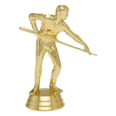 Pool Shooter Figure, Male, Gold - 4"