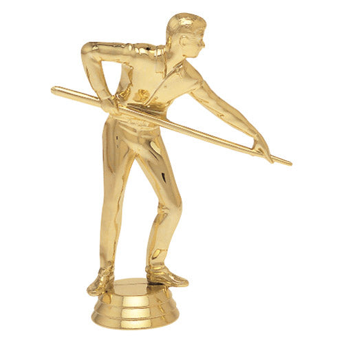 Pool Shooter Figure, Male, Gold - 5 1/4"