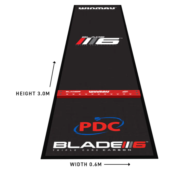 Winmau Pro Zone Precision Blade 6 Soft Feel Dart Mat & Integrated Oche - view 2