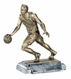 Male Basketball Dribbler Resin Trophy - view 6