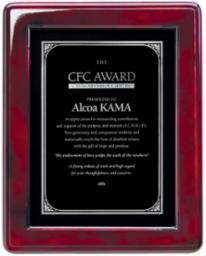 High Gloss Piano Finish Frame 12 x 15 Plaque