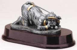 Comic Male Golfer with Gold Trim Resin Trophy