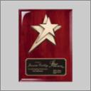 Rosewood Piano Finish Plaque with Stars