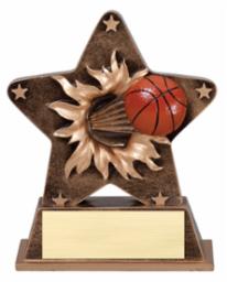 Basketball Starburst Resin Trophy