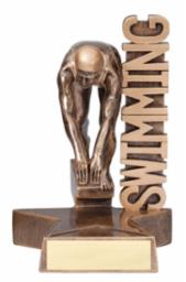 Billboard Series Swimming Resin Trophy 8.5"