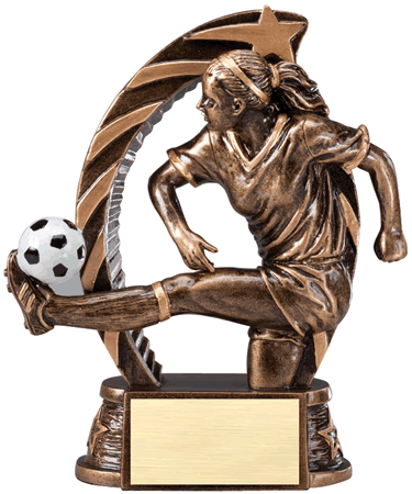 Female Soccer Running Star 5.5" Resin Trophy