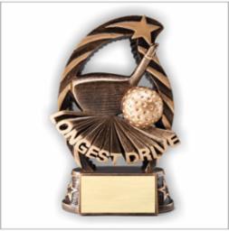 Running Star Longest Drive 6.5" Resin Trophy