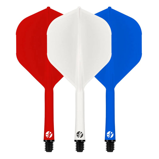 Red, White and Blue Flight Deck-One Piece Dart Flight and Shaft System