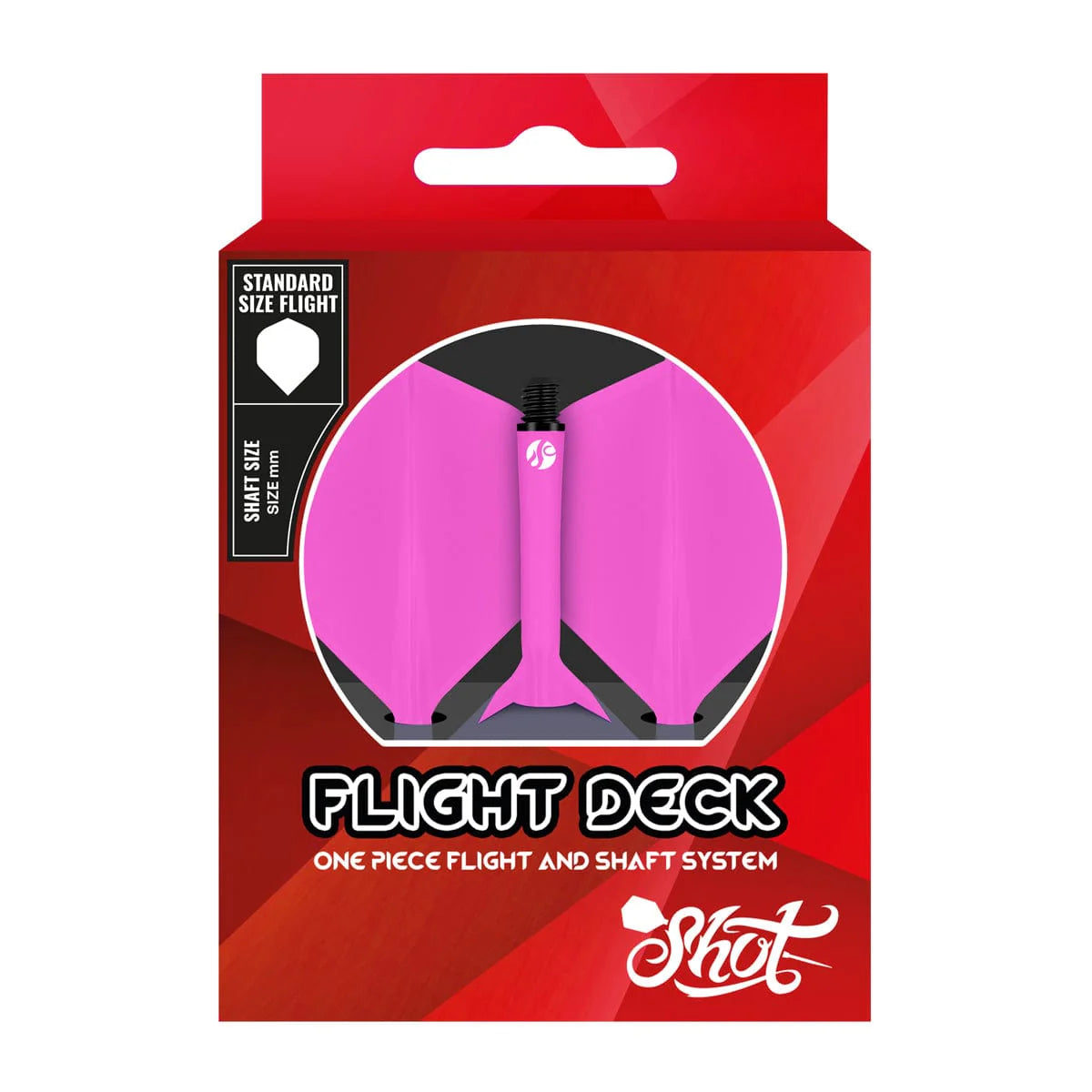 Flight Deck-One Piece Dart Flight and Shaft System-Pink