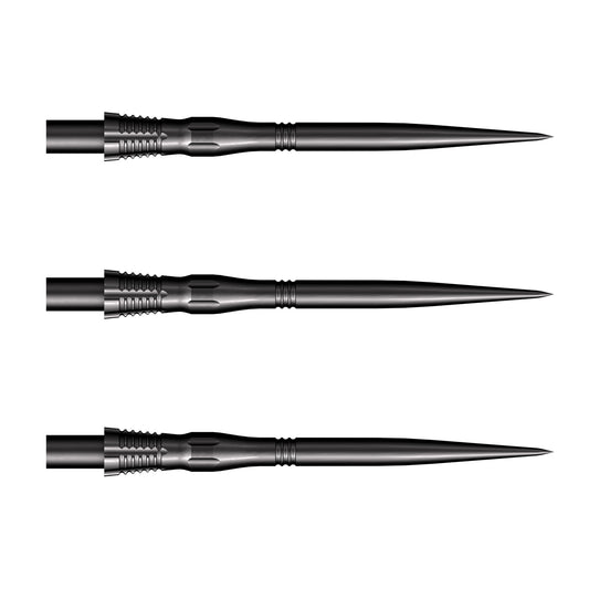 Shot Cone Scallop Steel Dart Tips - Black - 31mm