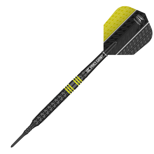 Vapor8 Black Soft Tip Darts - Yellow 19gm