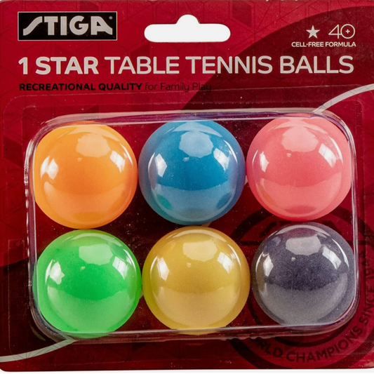 Stiga 1 Star Multicolor Table Tennis Balls