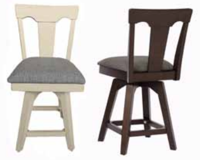 Barstool with Panel Back with Grey Seat