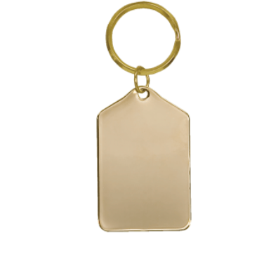 C.P. Dean Gold Tablet Brass Keychain