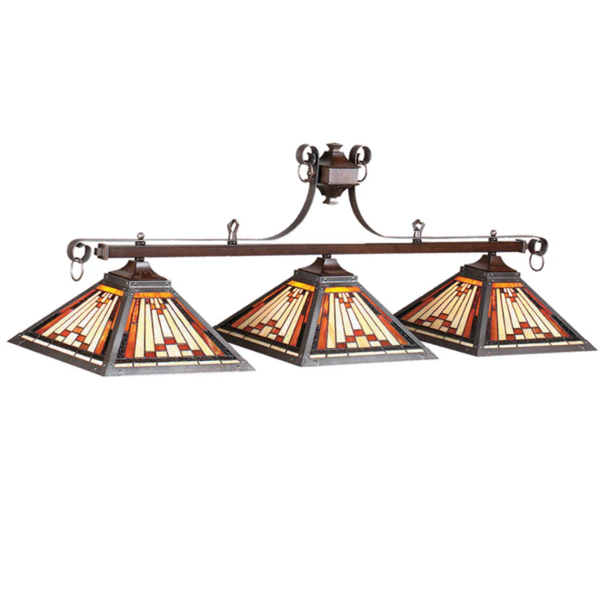 Billiard Light Laredo 54" Stained Glass Fixture