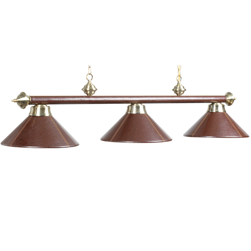 3 Shade Leather Billiard Light - view 2