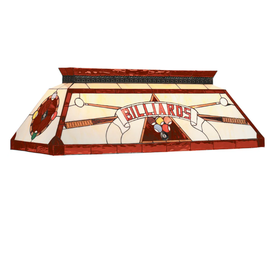 Billiard Light Big Stained Glass Fixture - view 3