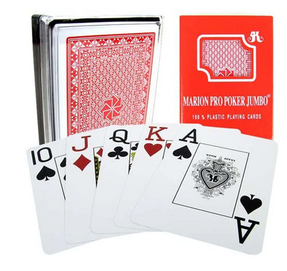 Marion Pro Poker Jumbo 100% Plastic Playing Cards – C.P.Dean Company