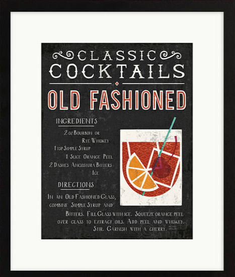 Classic Cocktail Old Fashioned Art