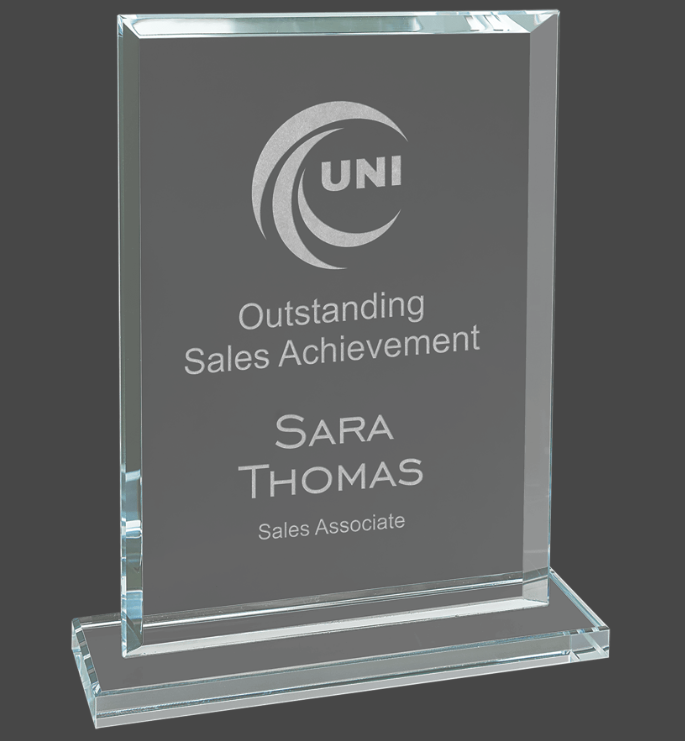 Rectangle Clear Glass Award