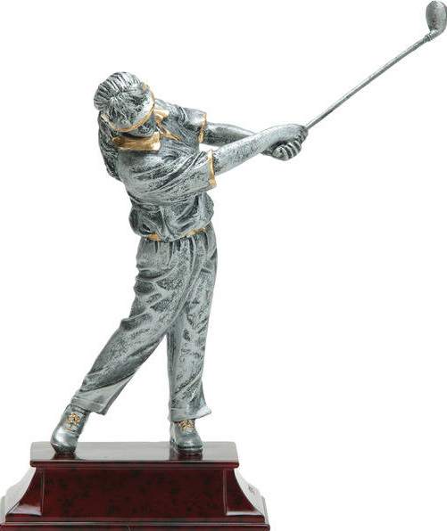 Female Golfer 8" Resin Trophy - view 8