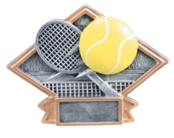 Tennis Diamond Plate Resin 6" x 4 1/2"