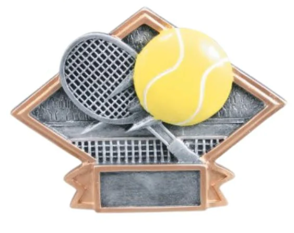 Tennis Diamond Plate Resin 6" x 4 1/2" - view 5