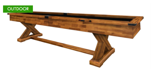 12 Foot Cumberland Outdoor/Indoor Shuffleboard - Natural Acacia Finish