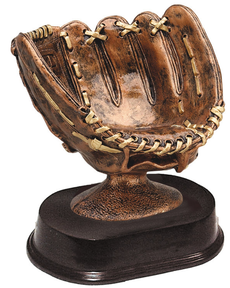 Bronze 5" Baseball Glove Resin Trophy - view 5