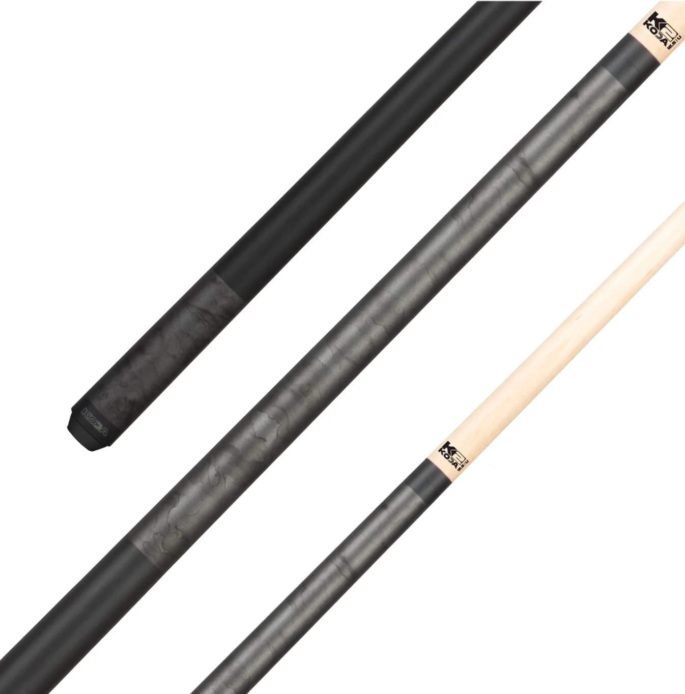 K2 Cue Matte Smoke with Black Simulated Wrap