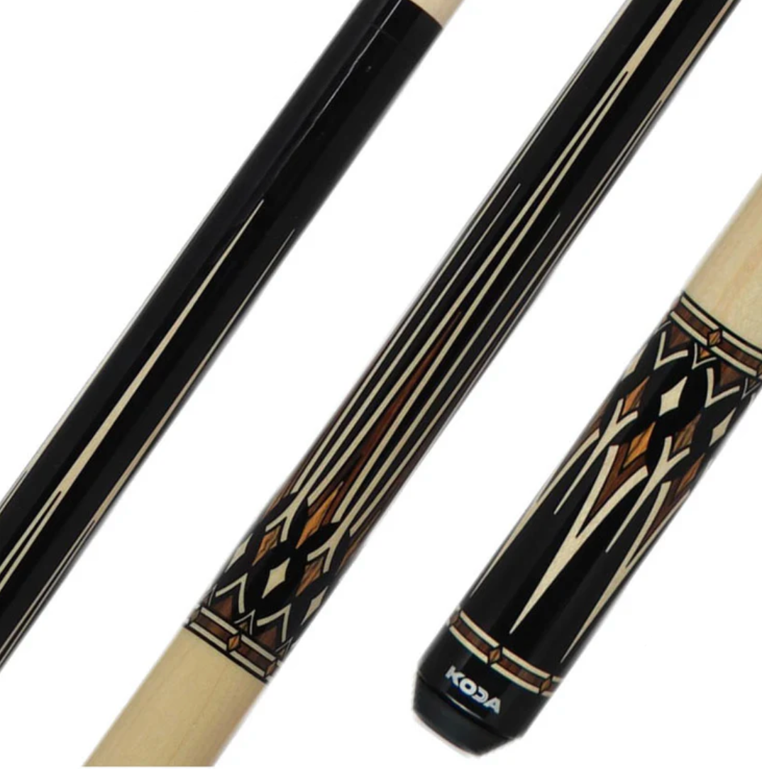 Koda Black with Cocobolo Overlay, Natural Maple Wrap, & Maple Shaft