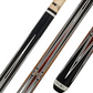 K2 Cue Gloss Black, Cocobolo Points W/Wrapless White Wrap