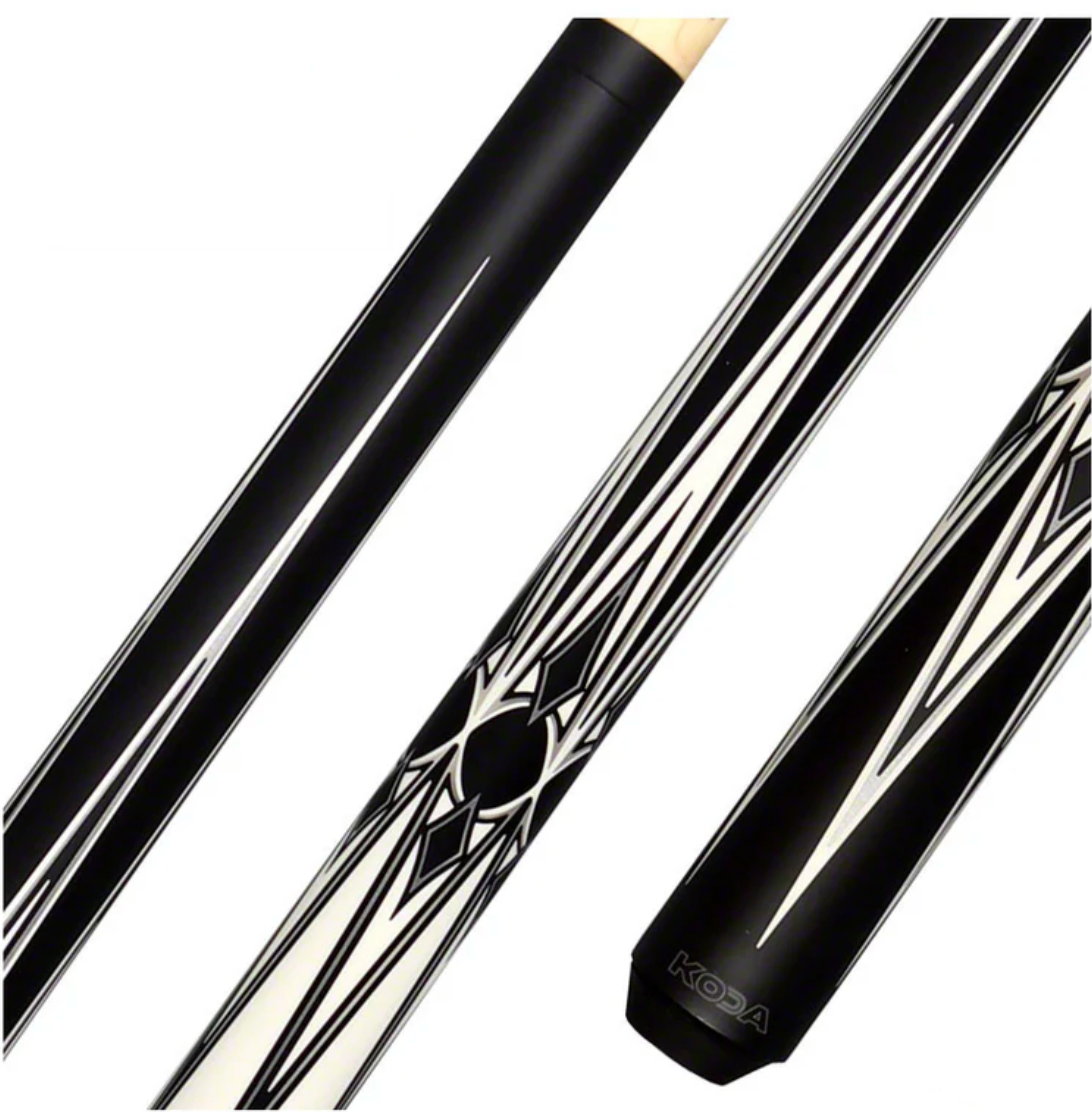 K2 Cue Matte Black and White Floating Design, Wrapless