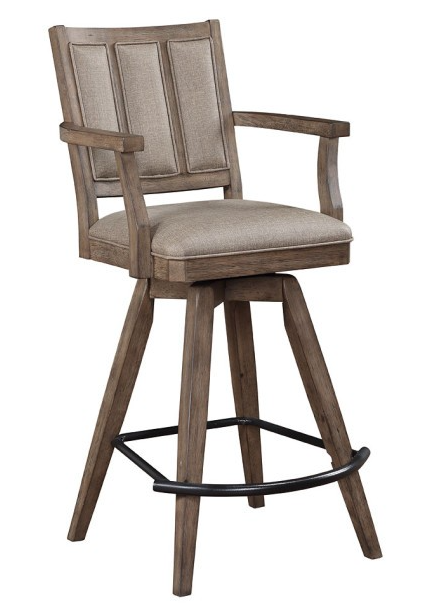 Logan's Pointe Barstool with Arms and Memory Swivel