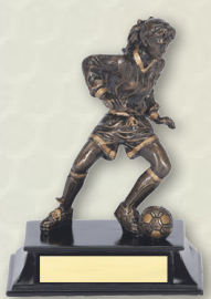 Female Soccer Action 6" Resin Trophy