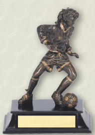 Female Soccer Action 6" Resin Trophy - view 6