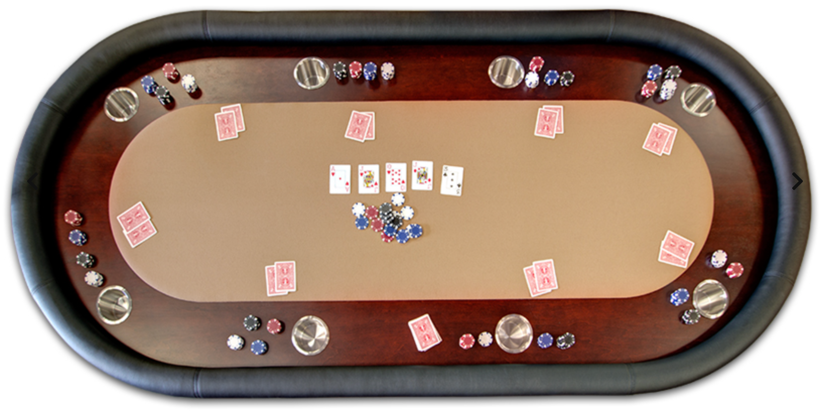 California House Austin Oval Texas Hold'em Table