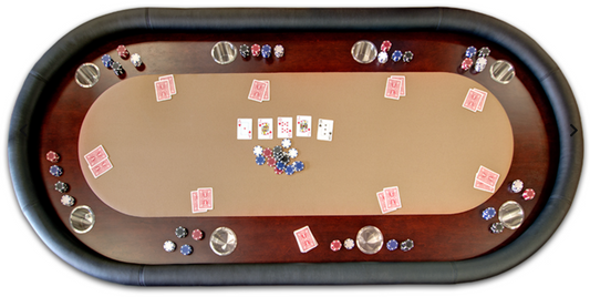 California House Austin Oval Texas Hold'em Table