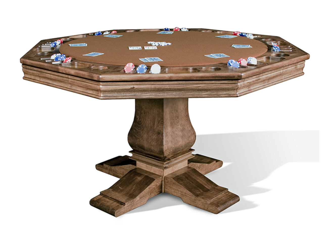 California House Hillsborough Reversible Top Round Game Table