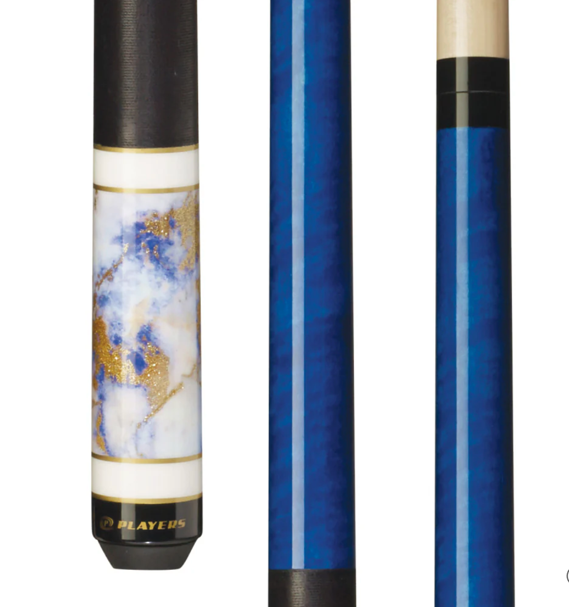 Players Royal Blue Cue with Black Linen Wrap