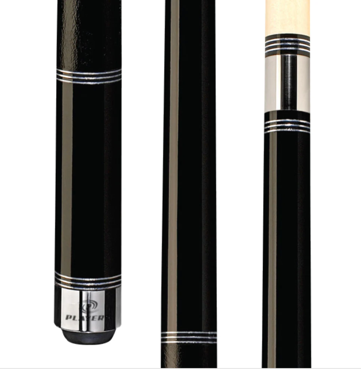 Players Black Cue with Faux Leather Wrap