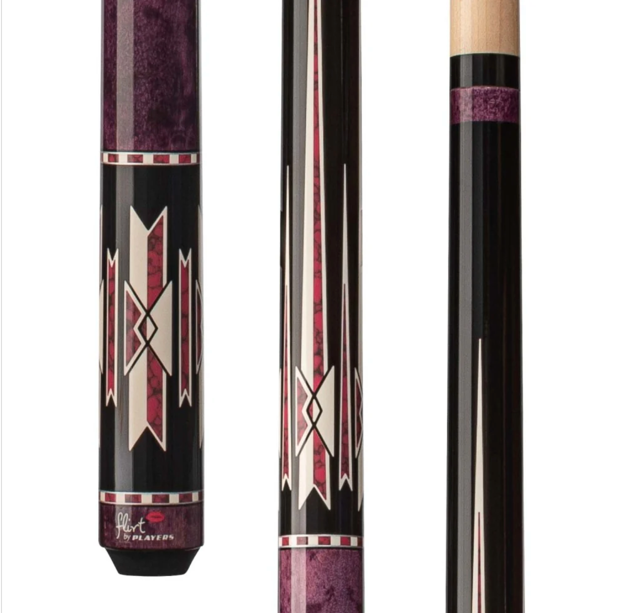 Players Black with Pink Recon Wrapless Cue