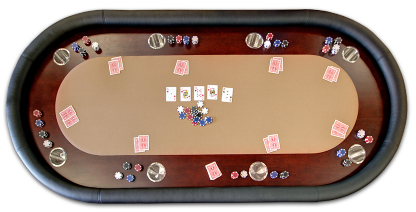 California House Rincon Fixed Top Oval Texas Hold'em Table
